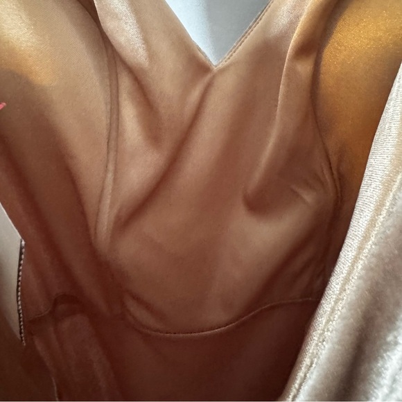 Revelry Velvet Cowl Back Gown Champagne Size 6 Formal Holiday luxe - Picture 3 of 7